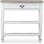 Baxton Studio Dauphine Traditional French 1-Drawer Accent Console Table, White
