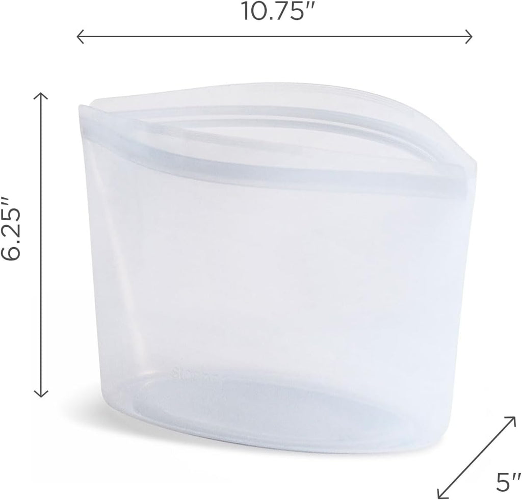 Stasher Premium Silicone Reusable Food Storage Bowl, Blue, Microwave, Sous Vide, Dishwasher, Oven and Freezer Safe, BPA Free, Leak-free, Eco-friendly, 8-Cup Bowl
