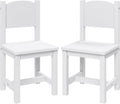 Timy Toddler Wooden Chair Pair, Kids Furniture for Eating, Reading, Playing 2 Pack (White)