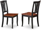 East West Furniture LGAV5-BCH-W 5 Piece Kitchen Table & Chairs Set Includes a Rectangle Dining Room Table with Butterfly Leaf and 4 Solid Wood Seat Chairs, 42x84 Inch, Black & Cherry