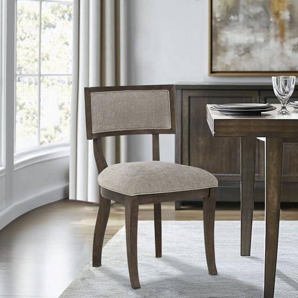 Madison Park Signature Solid Wood Upholstered Dining Chairs Set of 2, Modern ...