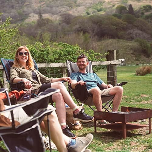 SUNNYFEEL Oversized Folding Rocking Camping Chair for Adults, 500lbs Grey | H...