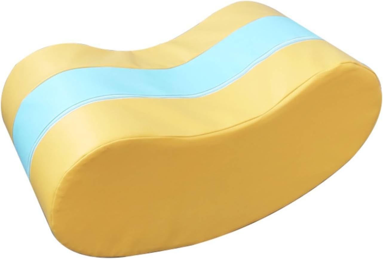 Children Sensory Rocker Rocking Boat Toy Chair Soft Padding Wood Frame PU Leather Compact Size Suitable for Kids Indoor playrooms Daycare Kindergarten Home