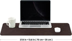 Distressed Leather Desk Mat - Non-Slip PU Desk Pad for Office and Home - Desk Organization and Accessories - Ideal for Large Mouse Pad and Desk Mats on Top of Desks(Espresso,27.6"x 13.8")