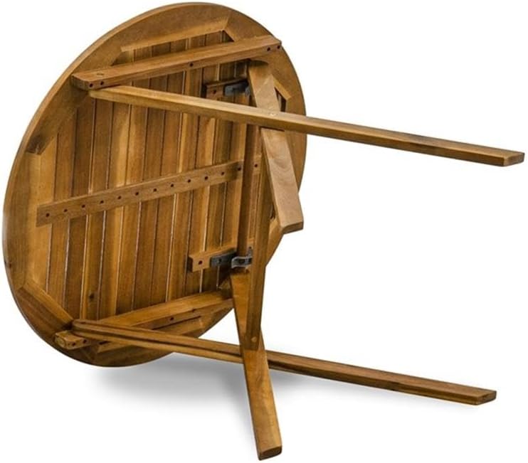 East West Furniture BMNTDNA Patio Furniture Outdoor Acacia Wood Round Coffee ...