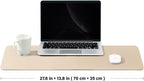 Cork Desk Mat - Dual-Sided Desk Pad for Office and Home - Desk Organization and Accessories - Ideal for Large Mouse Pad and Desk Mats on Top of Desks(Apricot,27.6"x 13.8")