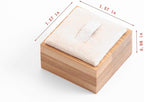 Coward Bamboo 6 Pcs Rings Display Stand for Selling Velvet Jewelry Ring Holder Organizer for Drawer Storage (Beige Velvet)