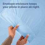 Standard Pillow Cases - 2 Pack - Super Soft Pillowcase Covers - Envelope Enclosure - Hotel Quality Pillow Protectors - Wrinkle Free, Fade & Stain Resistant - Machine Washable - 20" x 26" (Light Blue)