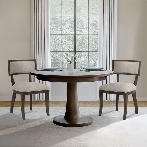 Madison Park Signature Solid Wood Upholstered Dining Chairs Set of 2, Modern ...