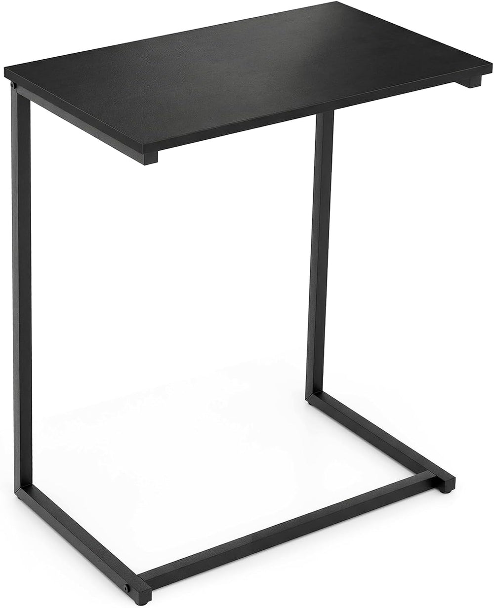 Tangkula C-Shaped End Table, Vintage Accent Couch Table with Heavy-Duty Metal...
