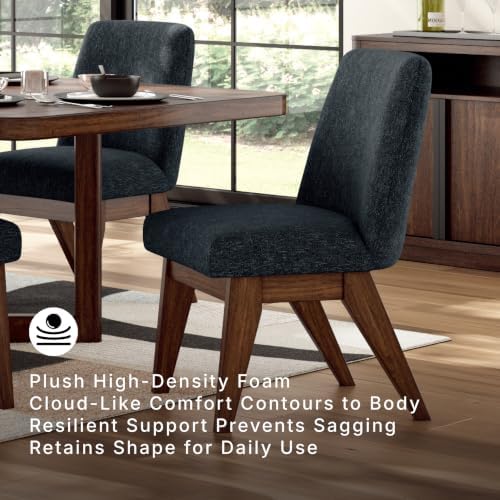 Signature Design by Ashley Dining Chairs Set of 2, Black Upholstered