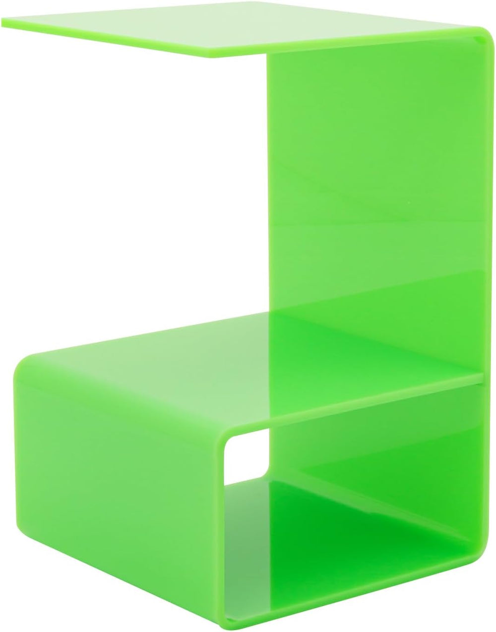 Acrylic Side Table 3-Tier, Modern End Table for Small Spaces with 22 lbs Shel...