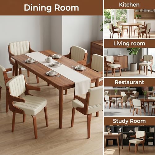 Dining Chairs Set of 4,Mid Century Modern Kitchen Chair with Hanging Arm | Se...
