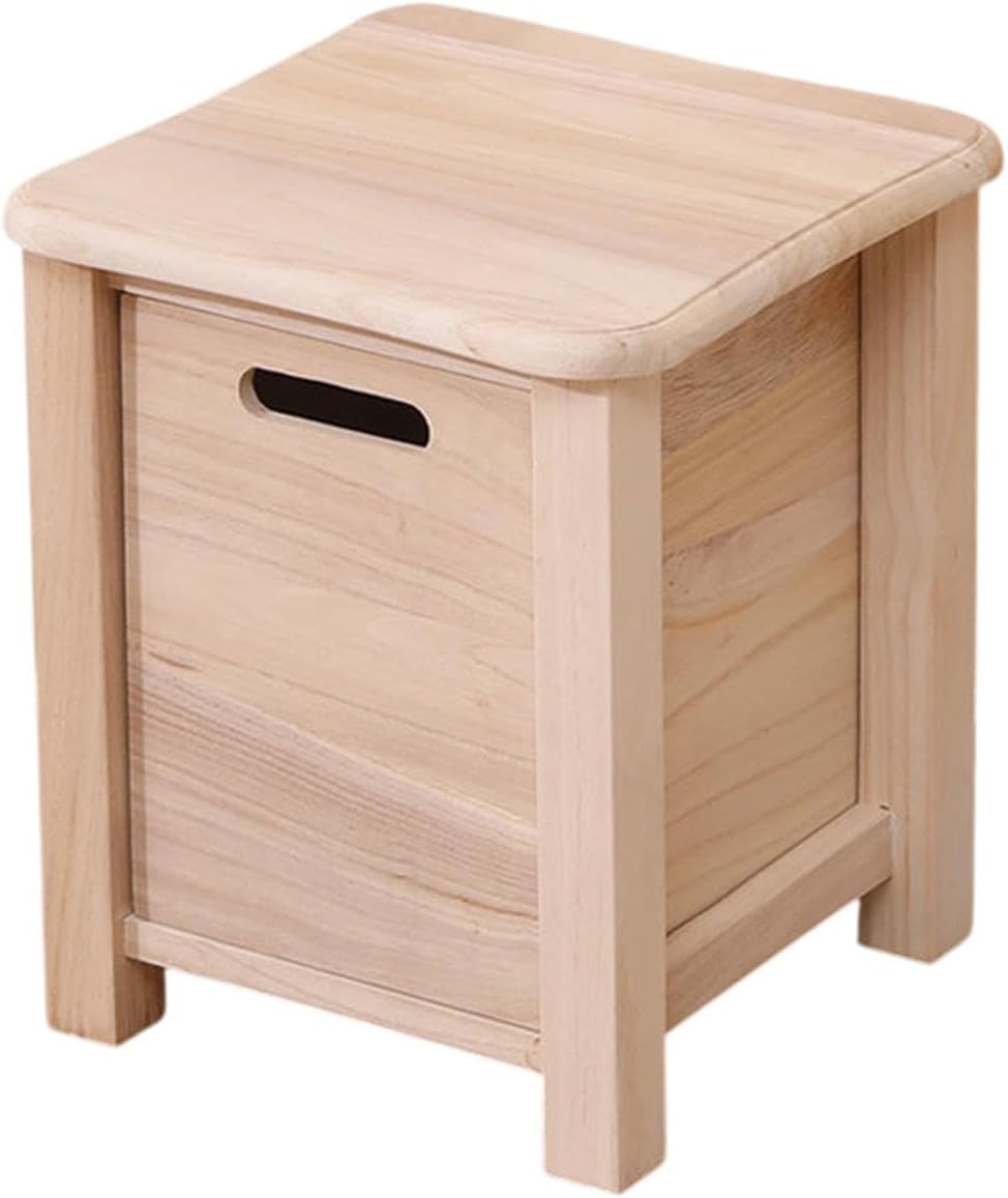 Wooden Foot Stool with Drawer Footstool Garden Display Stand Footrest Ottoman...