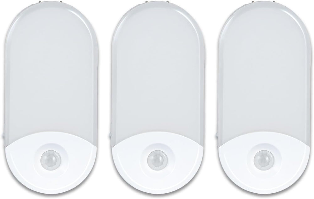 Camelion 4-in-1 Power Failure Night Light,Flashlight,Motion Sensing, 3-Pack