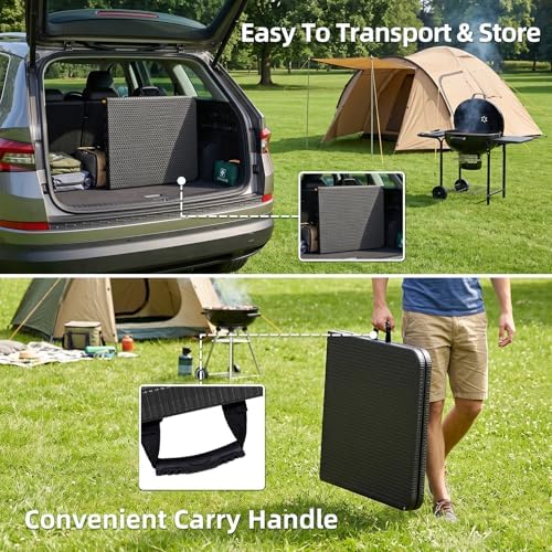 6FT Folding Table Portable Picnic Table Heavy-Duty Fold-in-Half Utility 6 Foo...