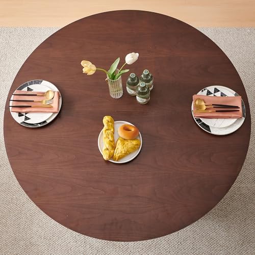 Round Dining Table Set with 4 Upholstered Barrel Armchairs, Seats 4 | Fluted ...