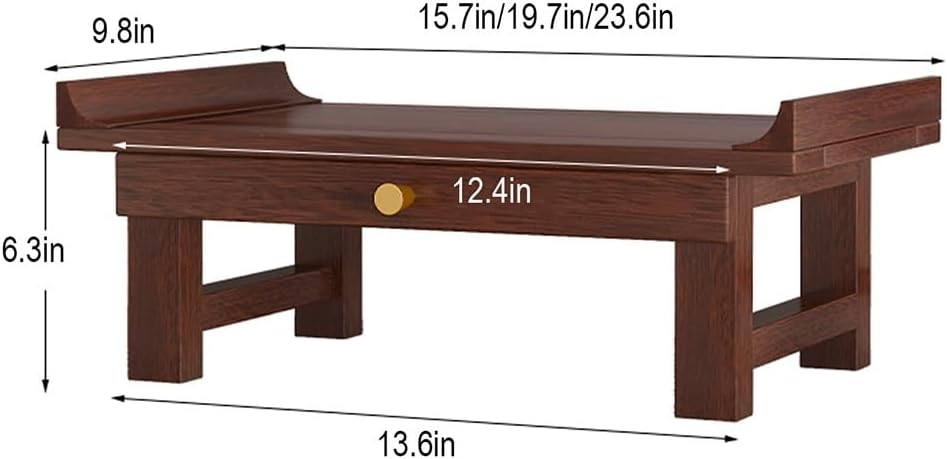 Personal Prayer Shrine Desk, Chinese Style Floor Shrine Stand with Retractabl...