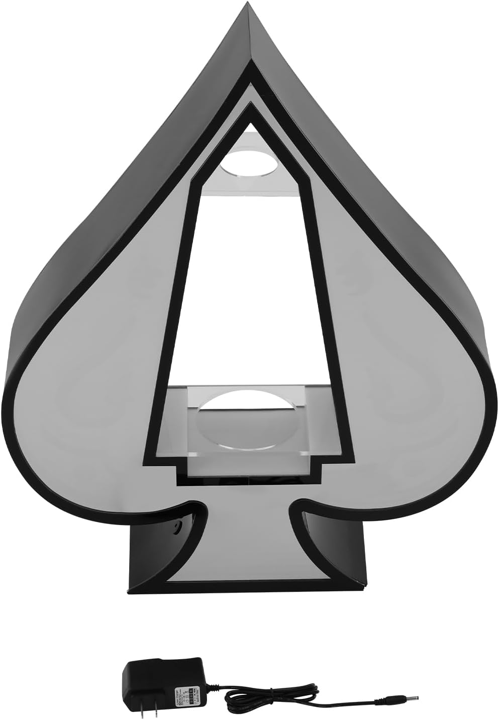 LED Wine Bottle Display Stand, Ace of Spades Shape Illuminated Bottle Holder ...