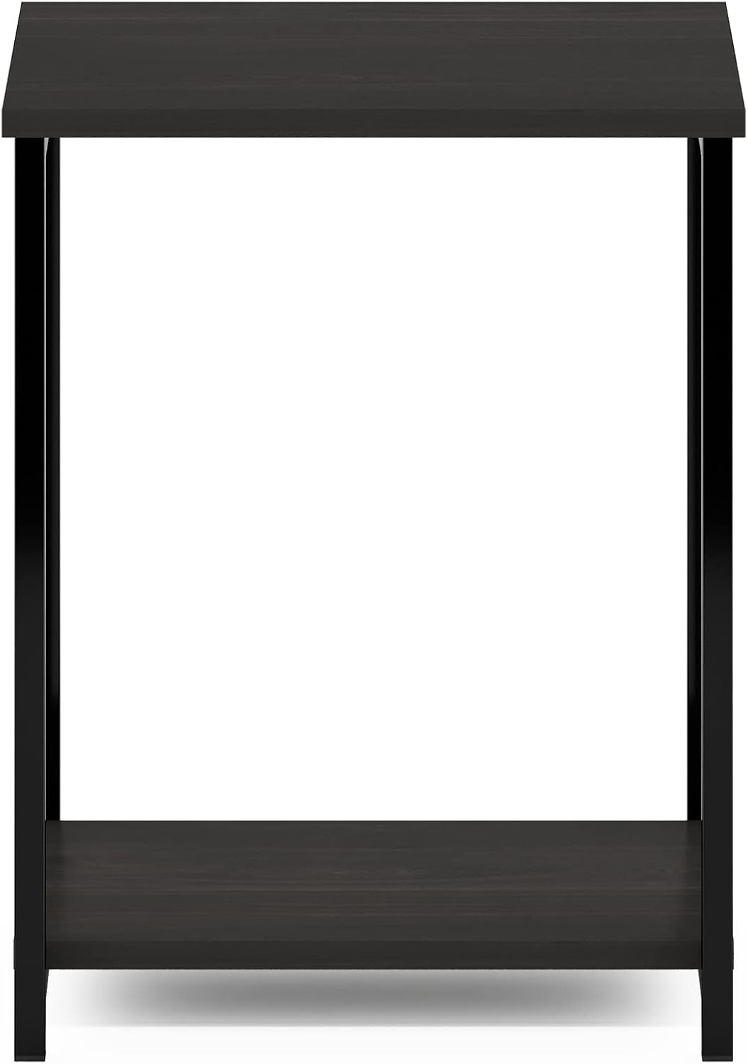 Furinno Simplistic Metal Frame End Table, 1-Pack, Espresso