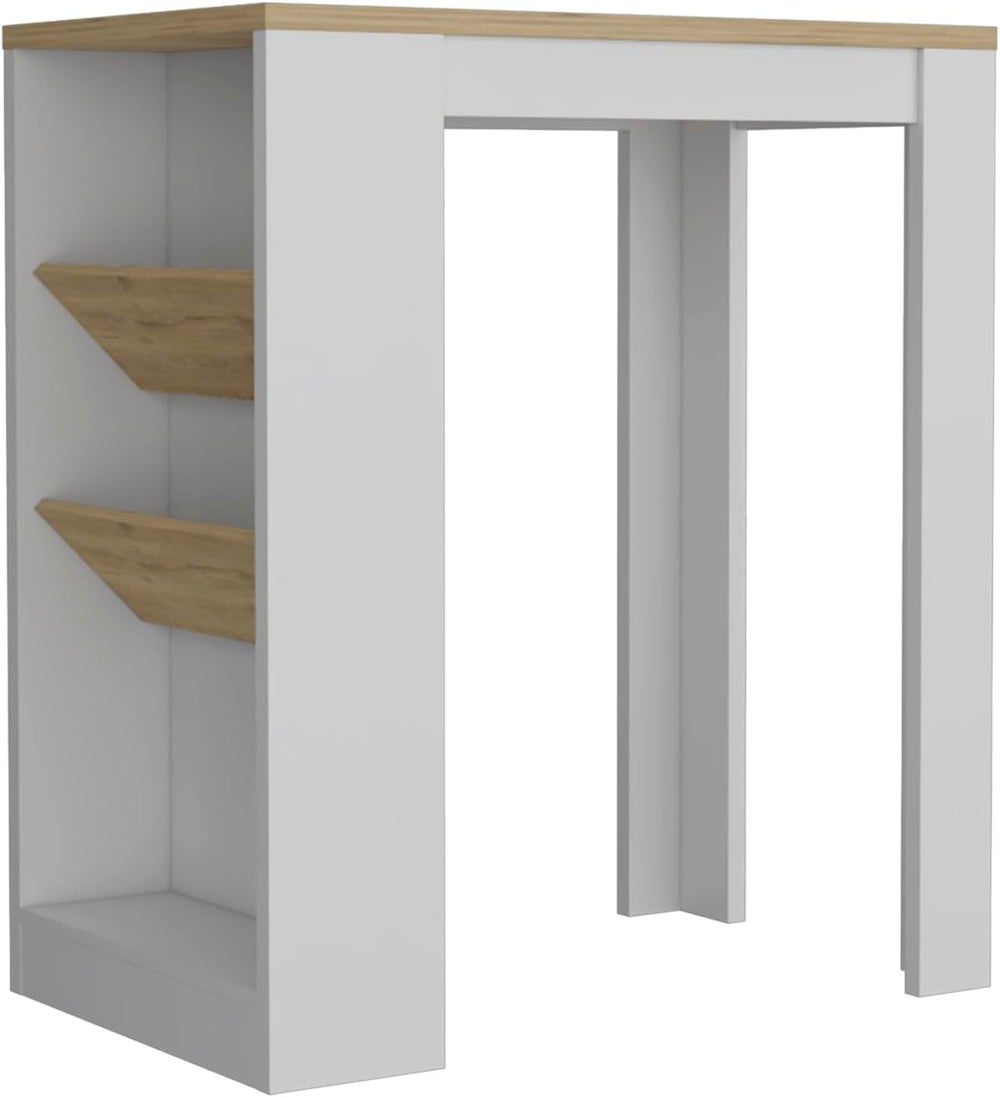 Multicolor Kitchen Island with Shelves and Tabletop | Includes two side shelv...