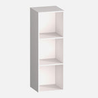 3 Cube Storage Organizer, 3 Tier Cube Low Bookcase Freestanding Storage Display Organizer for Home Office, Three-Cubes Open Shelf Short Bookshelf (White, 3 Cube)