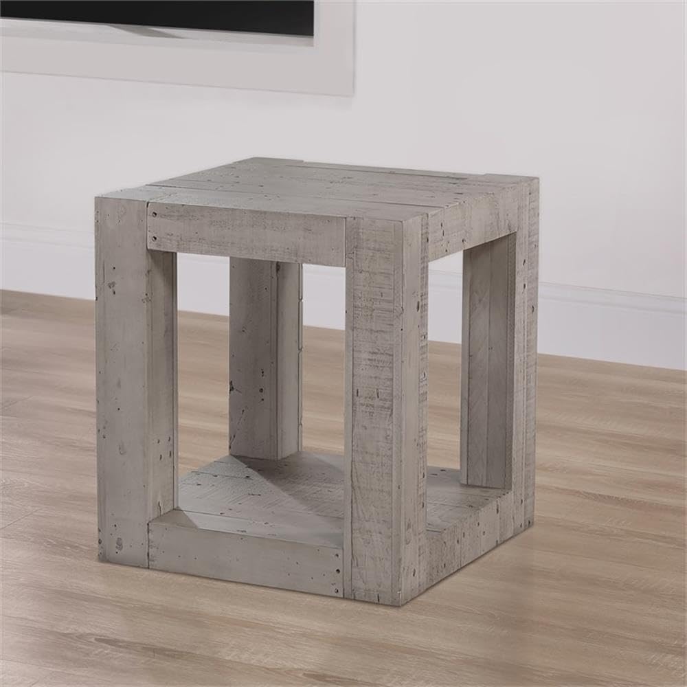 BOWERY HILL Contemporary Rectangular End Table, 22" Width x 24" Hei...