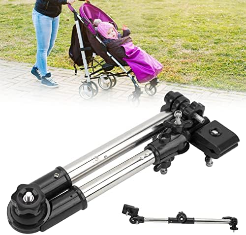Stainless Steel Umbrella Stands 360 Degree Outdoor Stroller Shading Umbrella Holder (Versatile black)