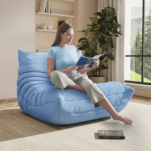 Bean Bag Chairs for Adults Floor Gaming Bean Bag Chair Memory Foam BeanBag Ch...