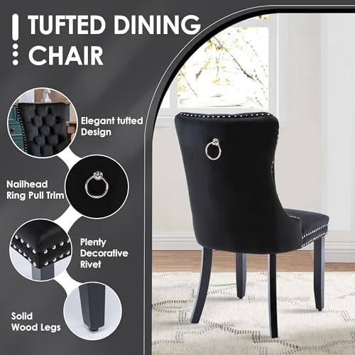 5 Piece Clear Glass Top Dining Set, 36'' Modern Minimalist Square Din...