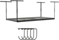SafeRacks 4x8 Overhead Garage Storage Rack Heavy Duty - Hammertone (24"-45") - Holds 600 lb