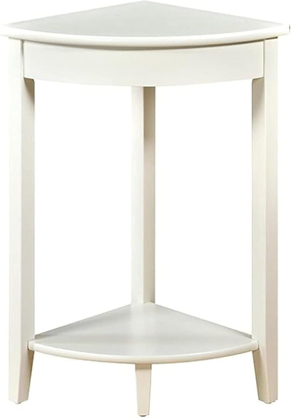 Corner Tables Compact Triangle Solid Wood Side Table Corner Shelf Unit with 2...