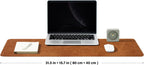 Distressed Leather Desk Mat - Non-Slip PU Desk Pad for Office and Home - Desk Organization and Accessories - Ideal for Large Mouse Pad and Desk Mats on Top of Desks(Tan,31.5"x 15.7")
