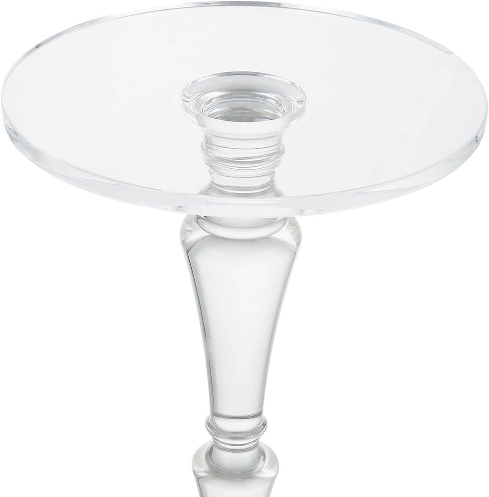 Furniture Acrylic Side Table,Clear Small Round Side/End Tables with Support R...
