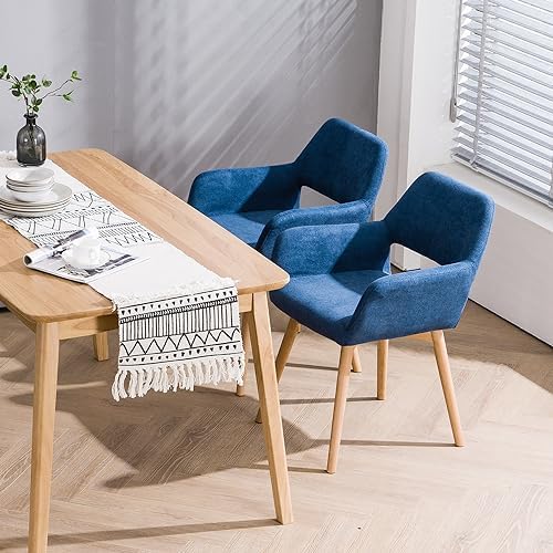 Mid Century Modern Dining Chairs Set of 2 & 4 & 6 Comfy Accent Chair ...