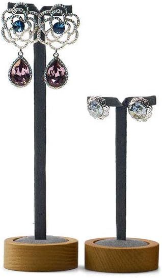 2 Pcs Earrings Display Stands Solid Wood Display Stand Earrings Jewelry Display Photograph (WSM02302)