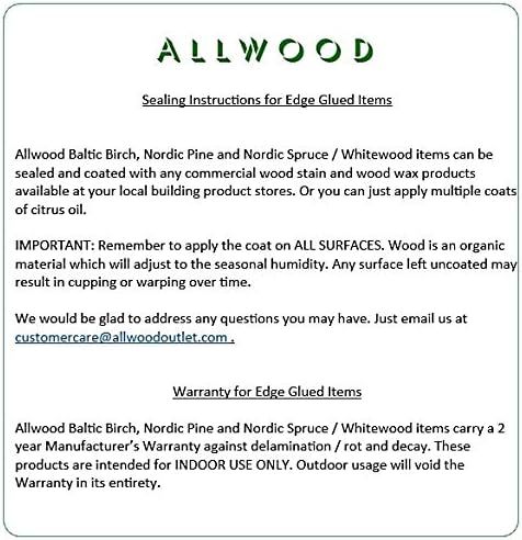 Allwood 1.18" x 30" x 48" Pine Table/Island/Counter Top (Route...