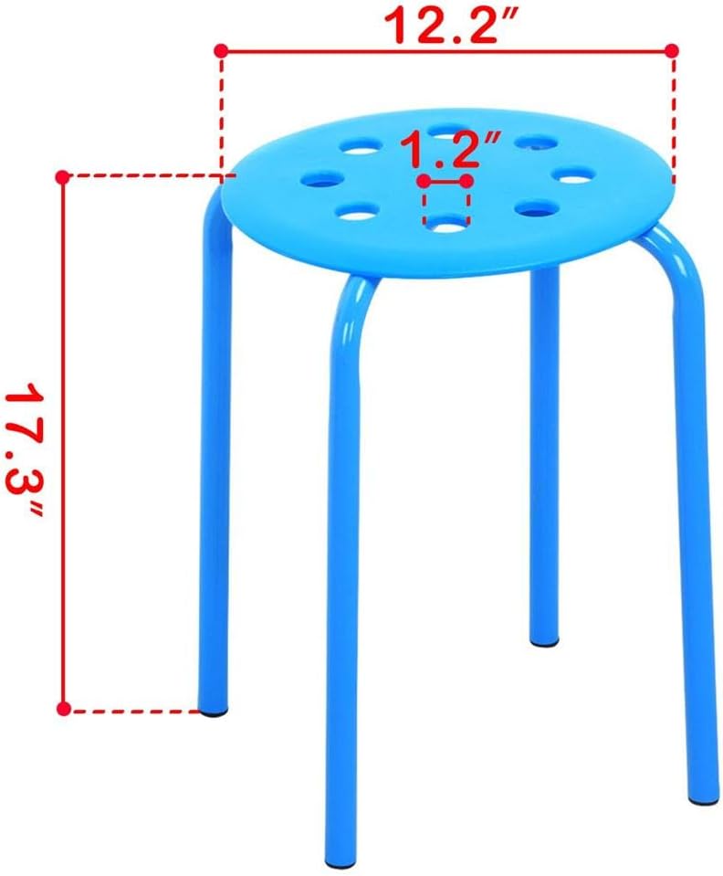 Yaheetech Stackable Stools Set of 5, Classroom Flexible Seating, Multicolor