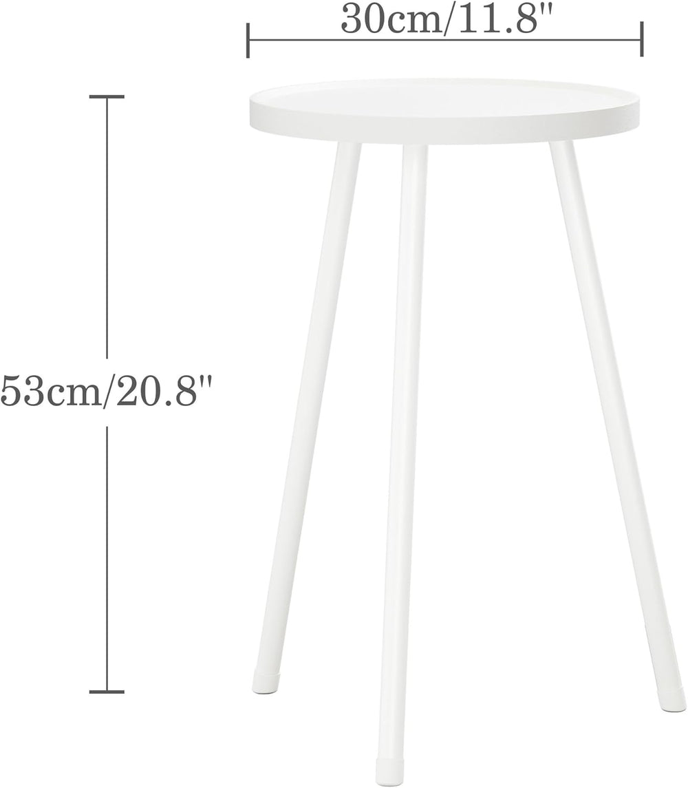 Small Couch Side Table, Drink Table, Mini Round End Table, Coffee Table, Snac...