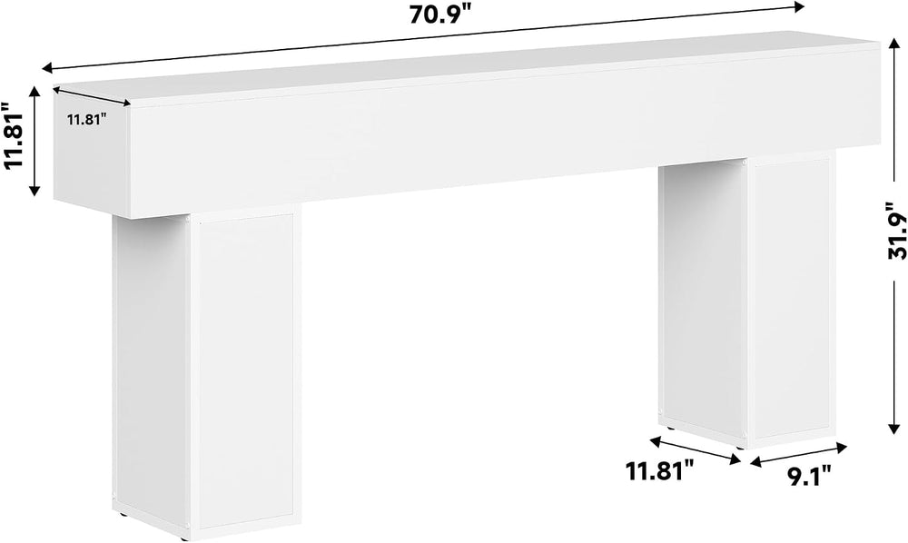 knoworld 70.9-Inch Long Console Table, Wooden Sofa Table Behind Couch Tables,...