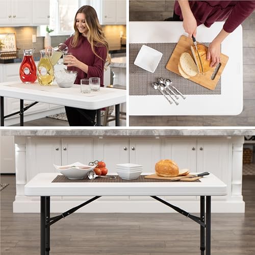 Lifetime Commercial Height Adjustable Folding Utility Table, 4-Foot
