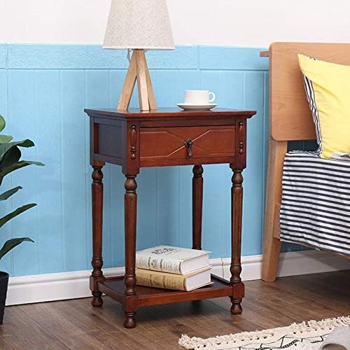 Telephone Table, American Bedside Table with Drawers,The Sofa Beside The Cabi...