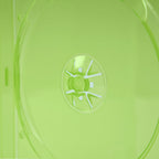 Maxtek 14mm Transparent Green Standard Single Capacity DVD Case with Outter Clear Sleeve Compatible for Xbox Game Discs, 100 Pieces Pack