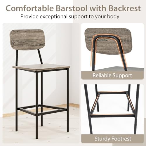 Tangkula Counter Height Dining Table Set, Bar Table and Chairs, Pub Table and...