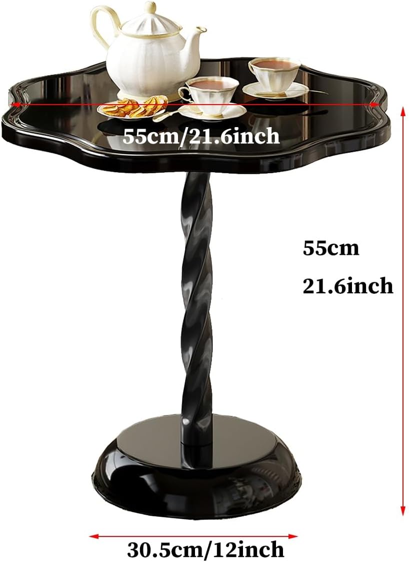 Small Round Side Table Metal End Table Outdoor Drink Table Tv Trays for Eatin...