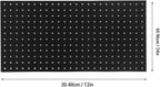 LiebeWH Metal Pegboard Wall Organizer 2 Panels 24x12 Inch Black Heavy Duty Peg Board for Garage Tool Storage