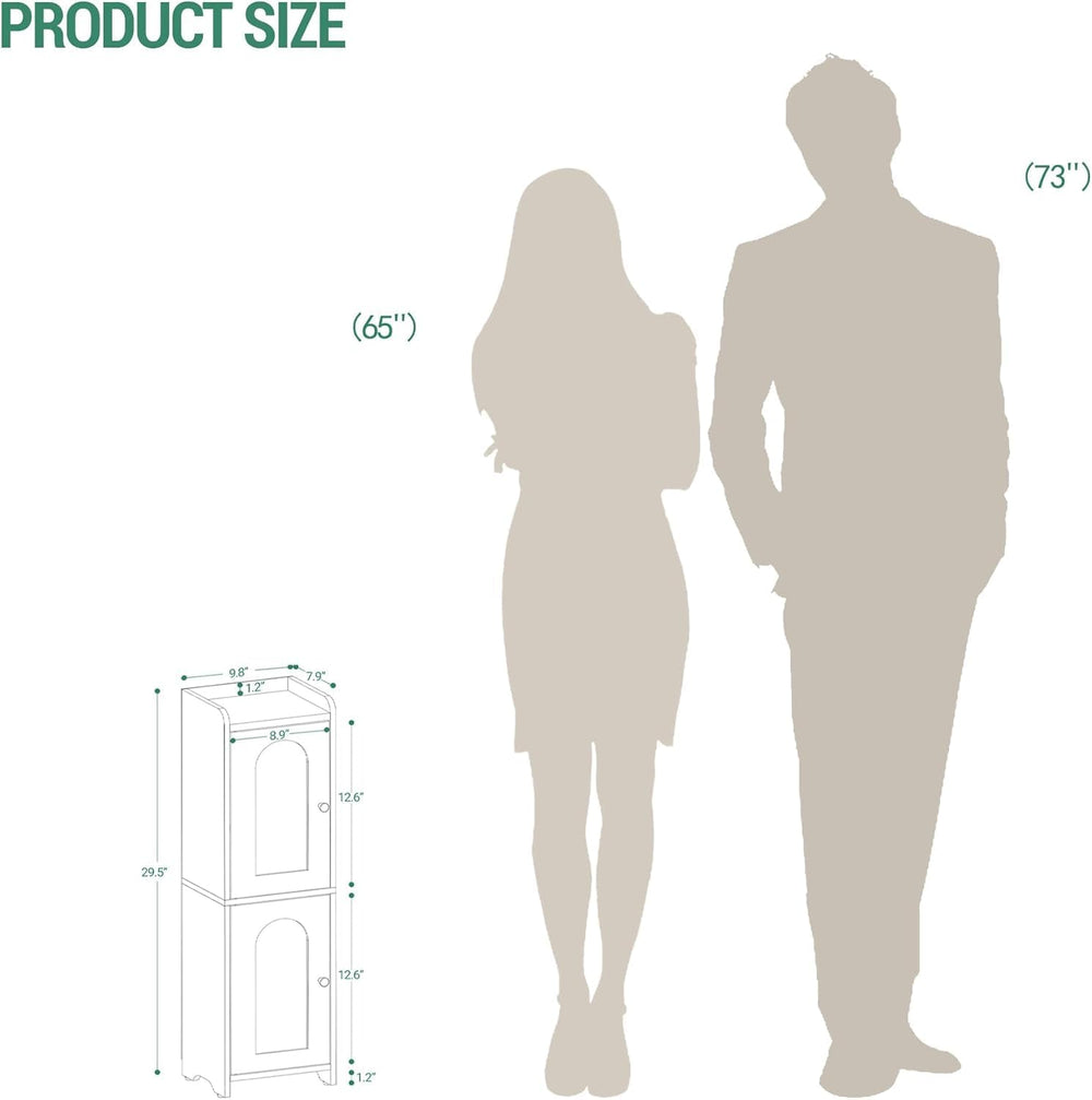 Hzuaneri Bathroom Storage Cabinet, Small Corner Floor Cabinet with 2 Doors | ...
