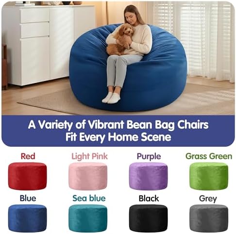3FT Adult Bean Bag Chair, 3'Comfy Bean Bags, Big BeanBag Chairs | Bean Ba...