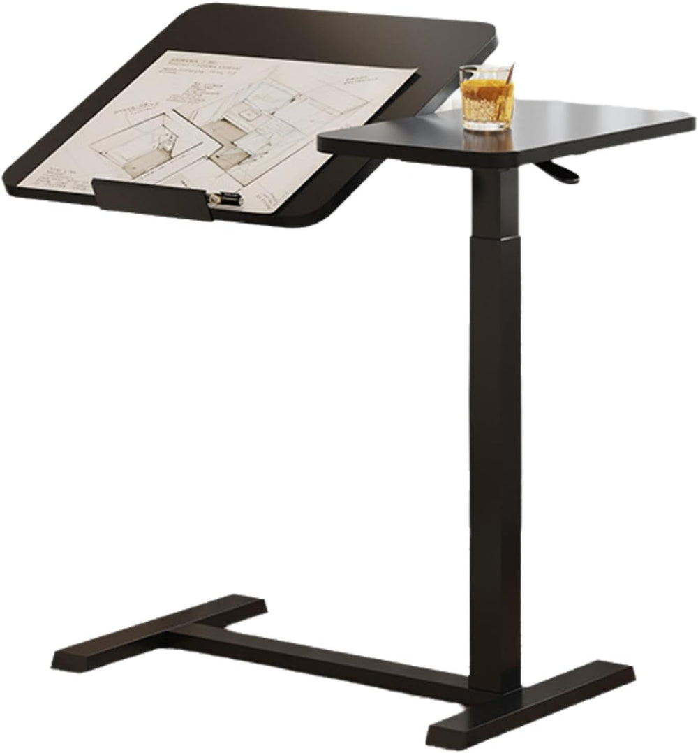 C-Shaped Side Table, Flexible Laptop Table and Bed Table with Tilting Table T...