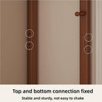 Bamboo Corner Coat Rack, Floor-Standing Clothing Rack with Hooks(Brown) | Storage Rack with Corner Shelves, Multifunctional Coat Stand for Living Room, Entrance, and Bedroom
